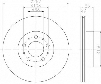 HELLA PAGID 8dd355102251 -  Тормозной диск